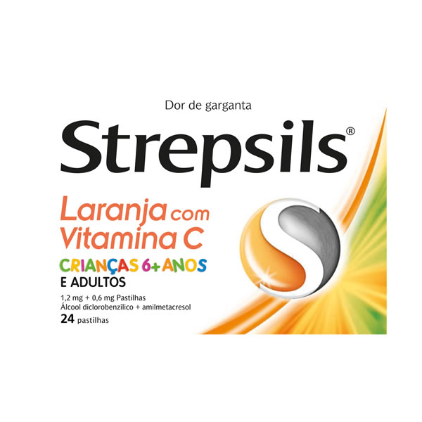 Imagem de Strepsils Laranja com Vitamina C, 1,2/0,6 mg x 24 pst
