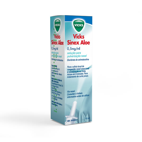 Imagem de Vicks Sinex Aloé , 0.5 mg/ml Frasco 15 ml Sol pulv nasal