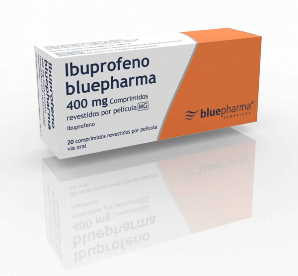 Imagem de Ibuprofeno Bluepharma MG, 400 mg x 20 comp rev