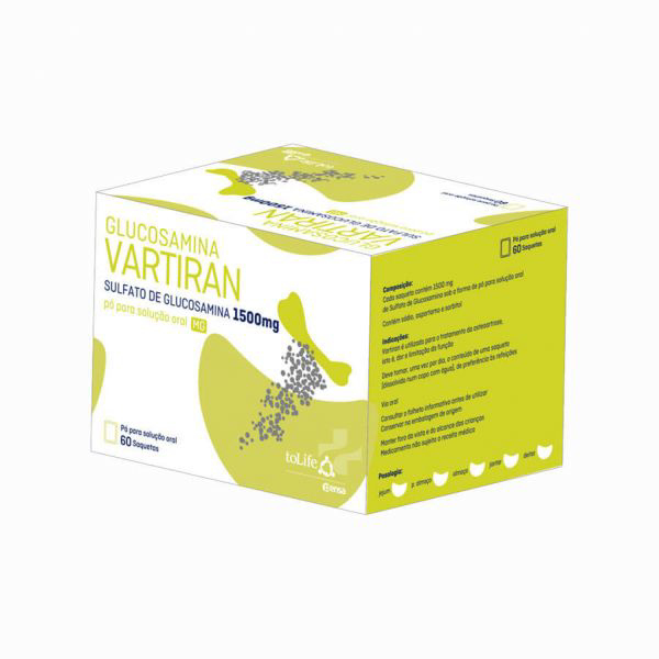 Imagem de Glucosamina Vartiran MG, 1500 mg Saqueta 60 Unidade(s) Po sol oral