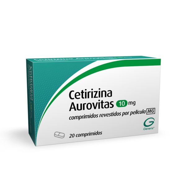 Imagem de Cetirizina Aurobindo MG, 10 mg x 20 comp rev