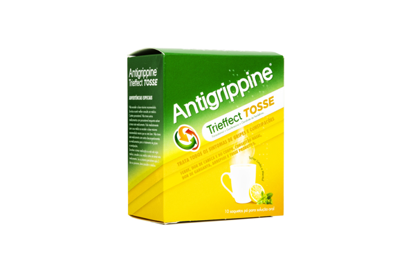 Picture of Antigrippine Trieffect Tosse, 500/10/200 mg x 10 pó sol oral saq