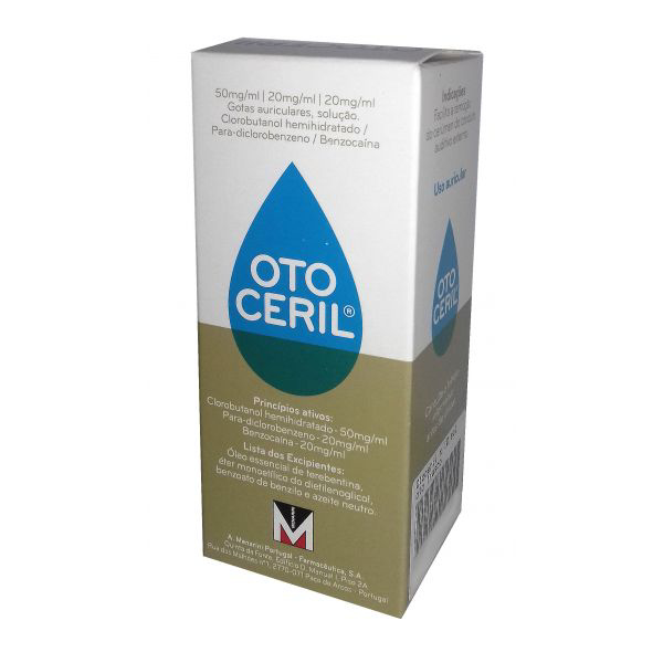 Picture of Otoceril , 50 mg/ml + 20 mg/ml + 20 mg/ml Frasco 10 ml Gta auric sol